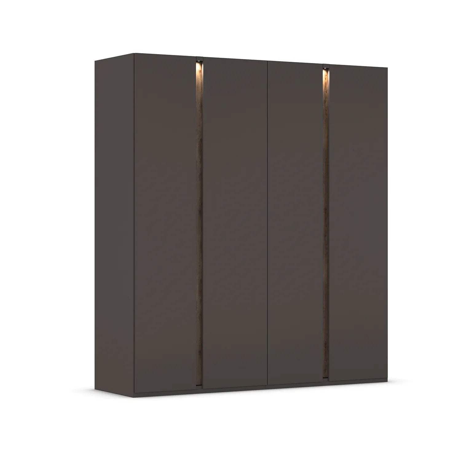 Larisa Champagne & Atlantic Oak Hinged 4 Door Wardrobe