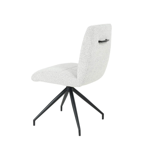 Swivel Dining Chair Grey Fabric