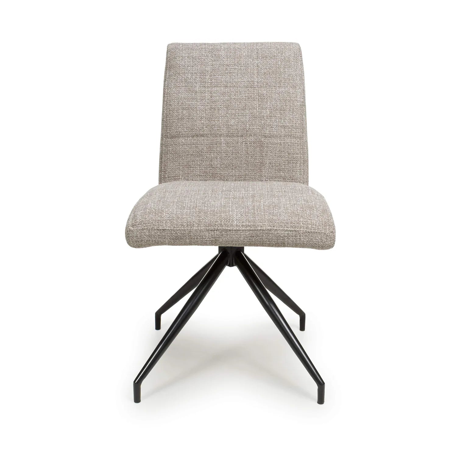 Mink Fabric Swivel Dining Chairs