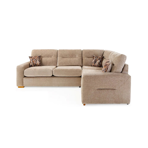 Fairmont Silver Fabric Upholstered Corner Sofa - LHF