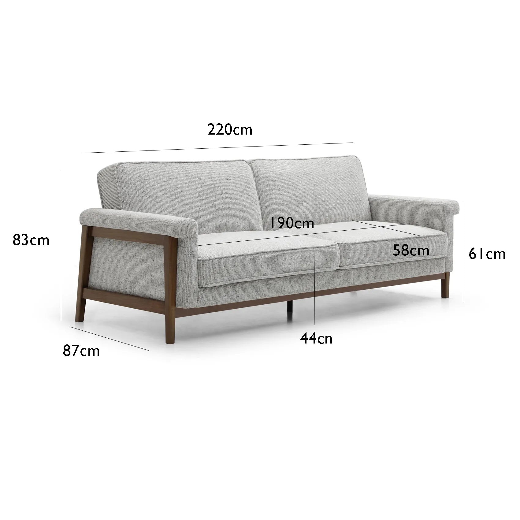 Leon Wood Frame Scandi Sofa Bed