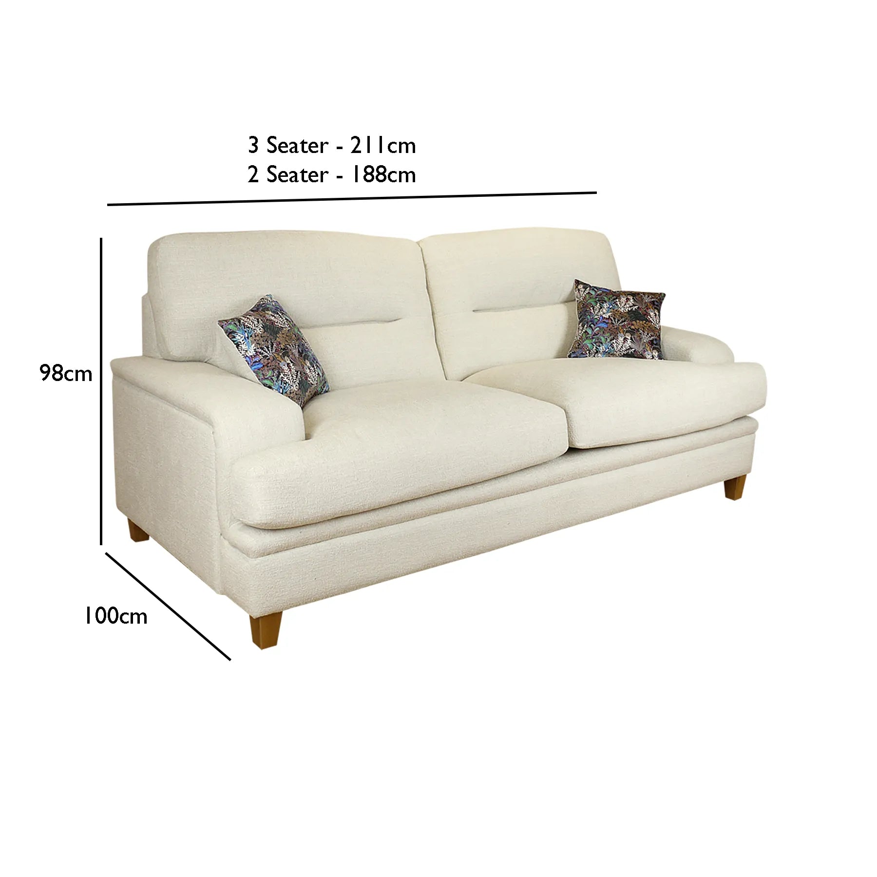 Lorenzo Sofa Collection 3 Seater, 2 Seater, and Armchair