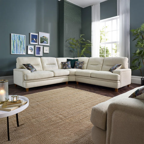 Lorenzo Fabric Upholstered Corner Sofa Group