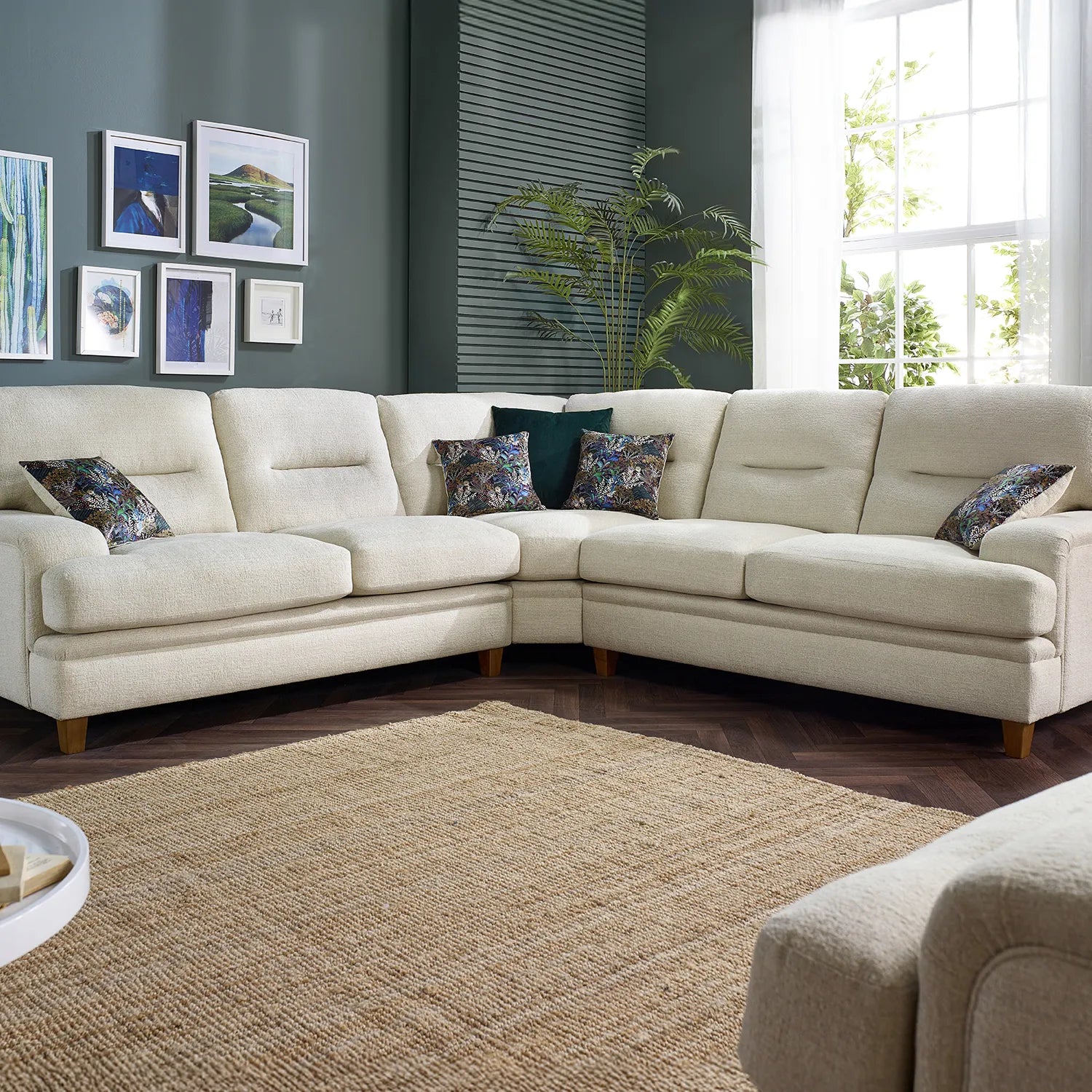 Lorenzo Fabric Upholstered Corner Sofa Group