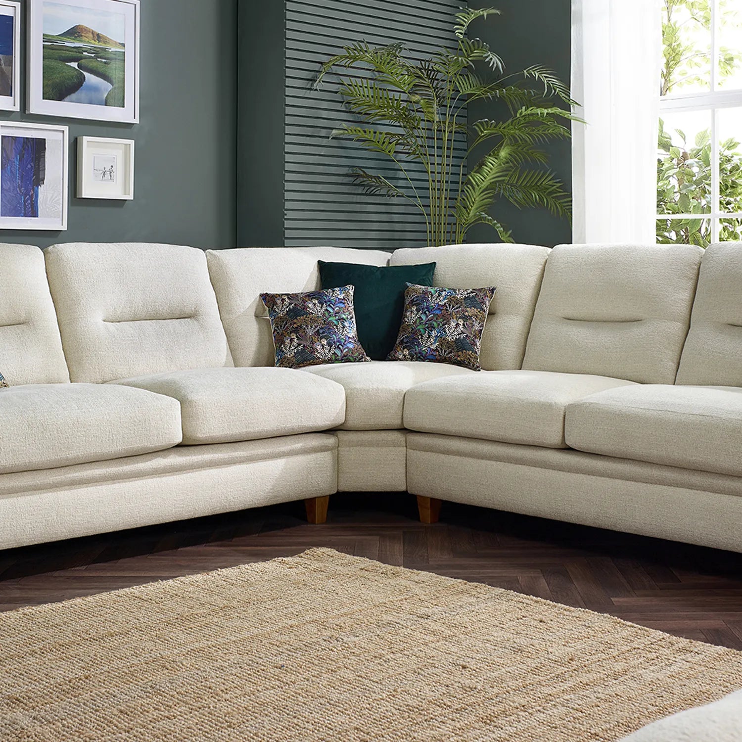 Lorenzo Fabric Upholstered Corner Sofa Group