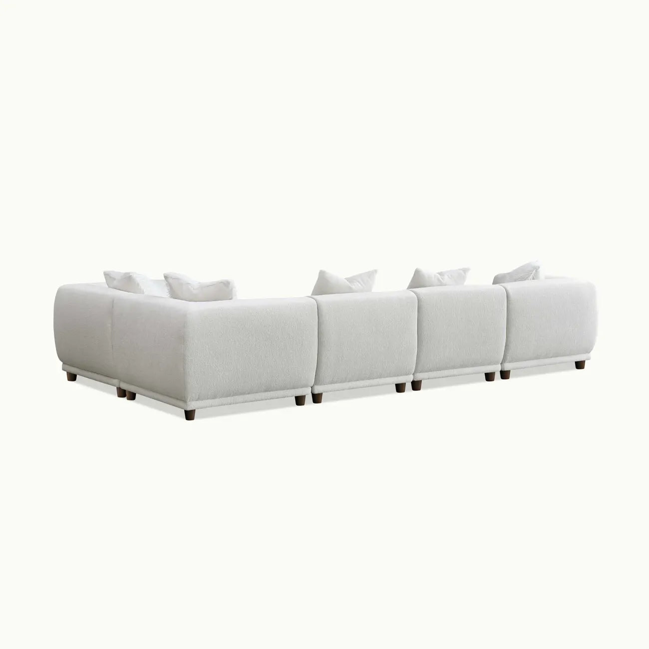 Lottie Modular Corner Group in Polar Boucle Sofa