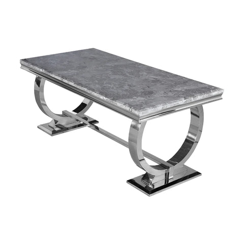 Light Grey Marble Top Dining Table 