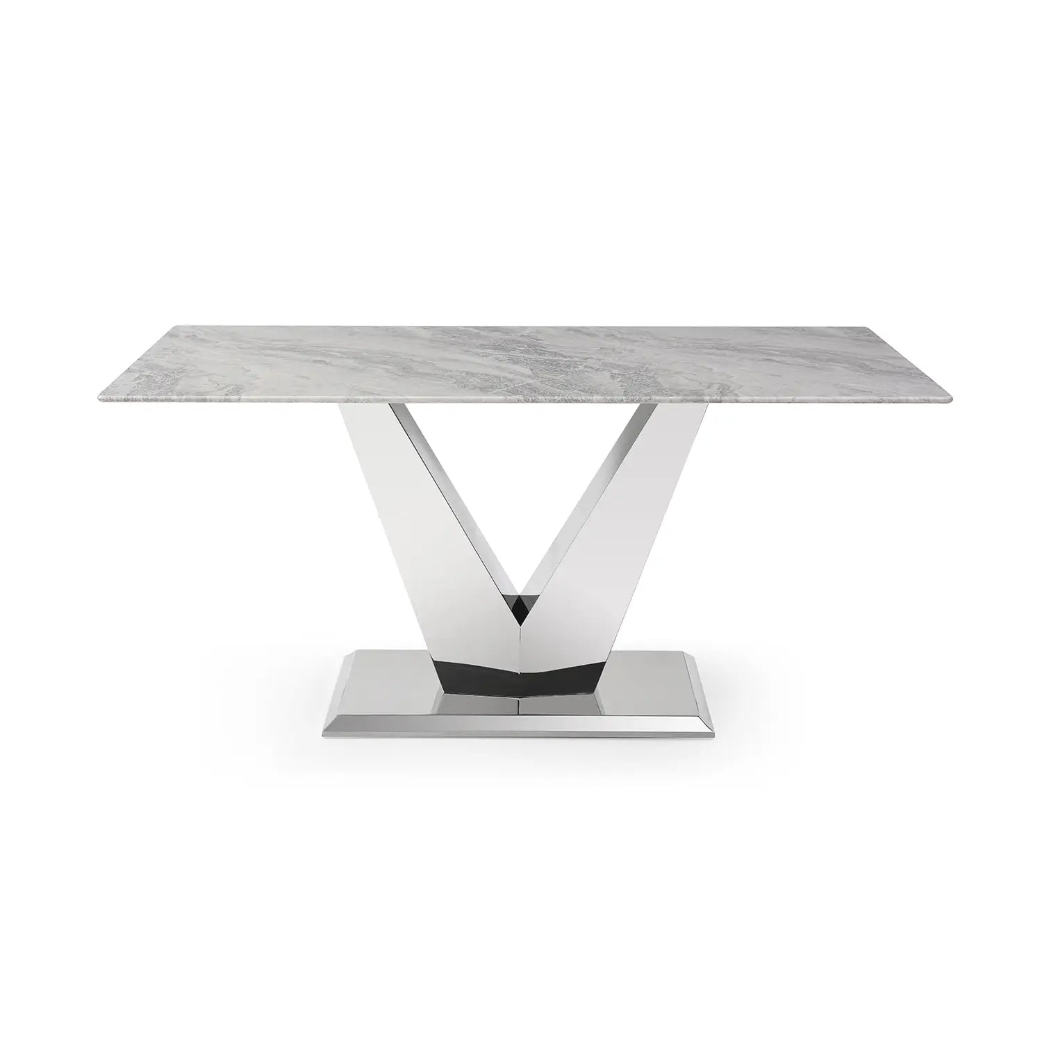 Venice 160cm Grey Marble Dining Table With Chairs