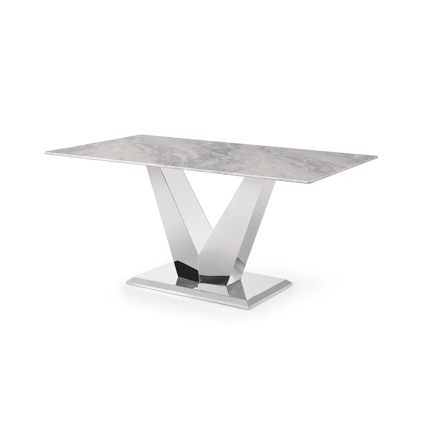 Venice 160cm Grey Marble Dining Table With Chairs