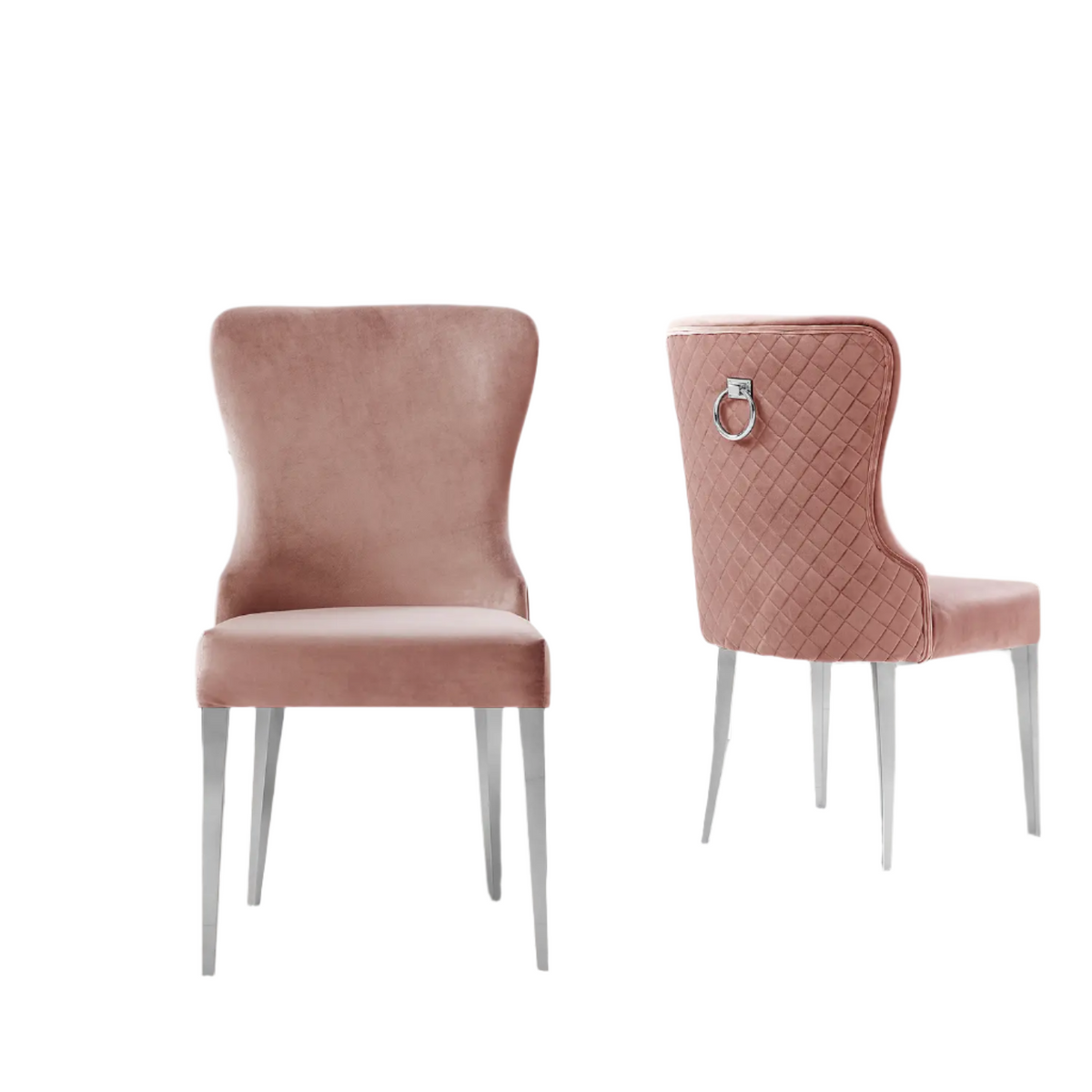 Venice Pink Ring Knocker back set of 4 
Dining Chairs