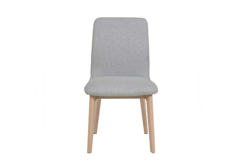 Skye Set of 4 Grey Dining Chairs, also available in Neutral and Neutral PU - Front design Image 