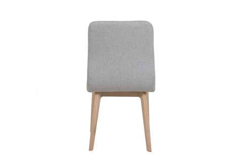 Skye Set of 4 Grey Dining Chairs, also available in Neutral and Neutral PU - Back view of Chair Image