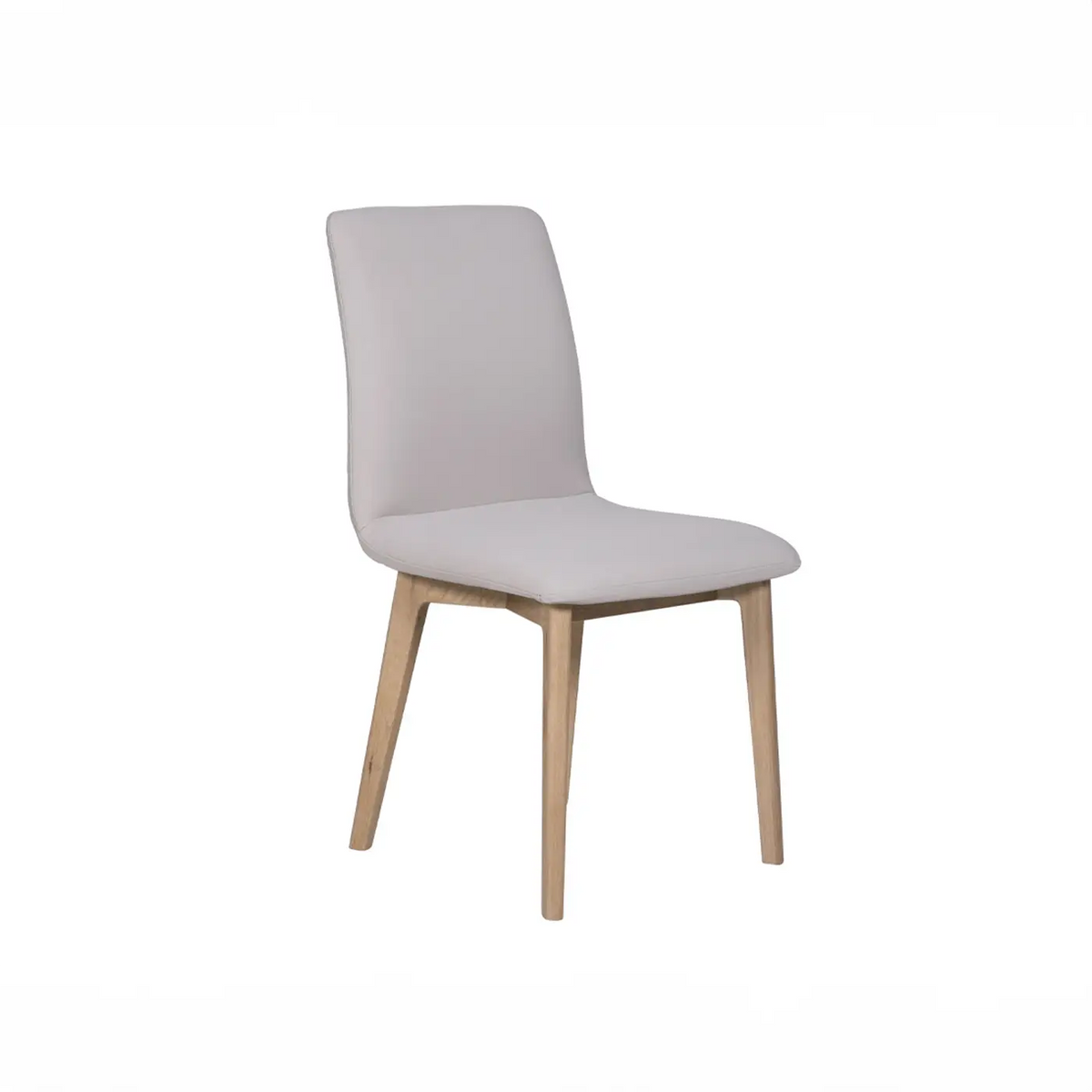 Skye Set of 4 Natural PU Dining Chairs, also available in Grey or Natural fabric- Main Image 