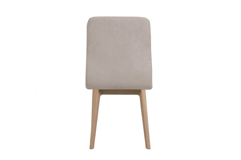 Skye Set of 4 Grey Dining Chairs, also available in Neutral and Neutral PU - Back of Neutral Chair 