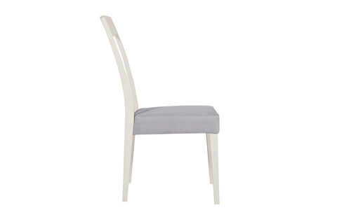 Skye Slat Back Set of 4 Taupe Dining Chairs. Matching furniture available - side view of chair Image