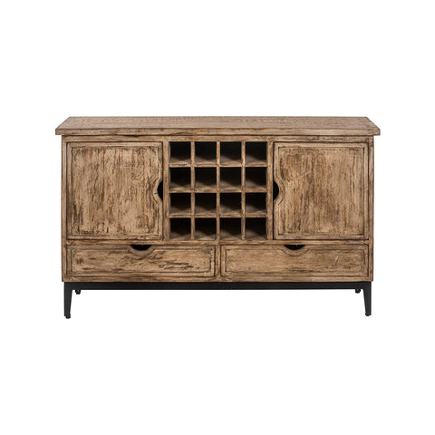 Montauk Large Reclaimed Pine Sideboard with Wine Rack