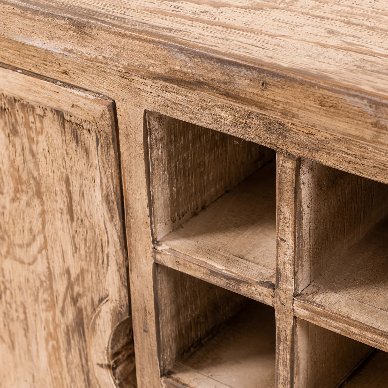 Montauk Large Reclaimed Pine Sideboard with Wine Rack