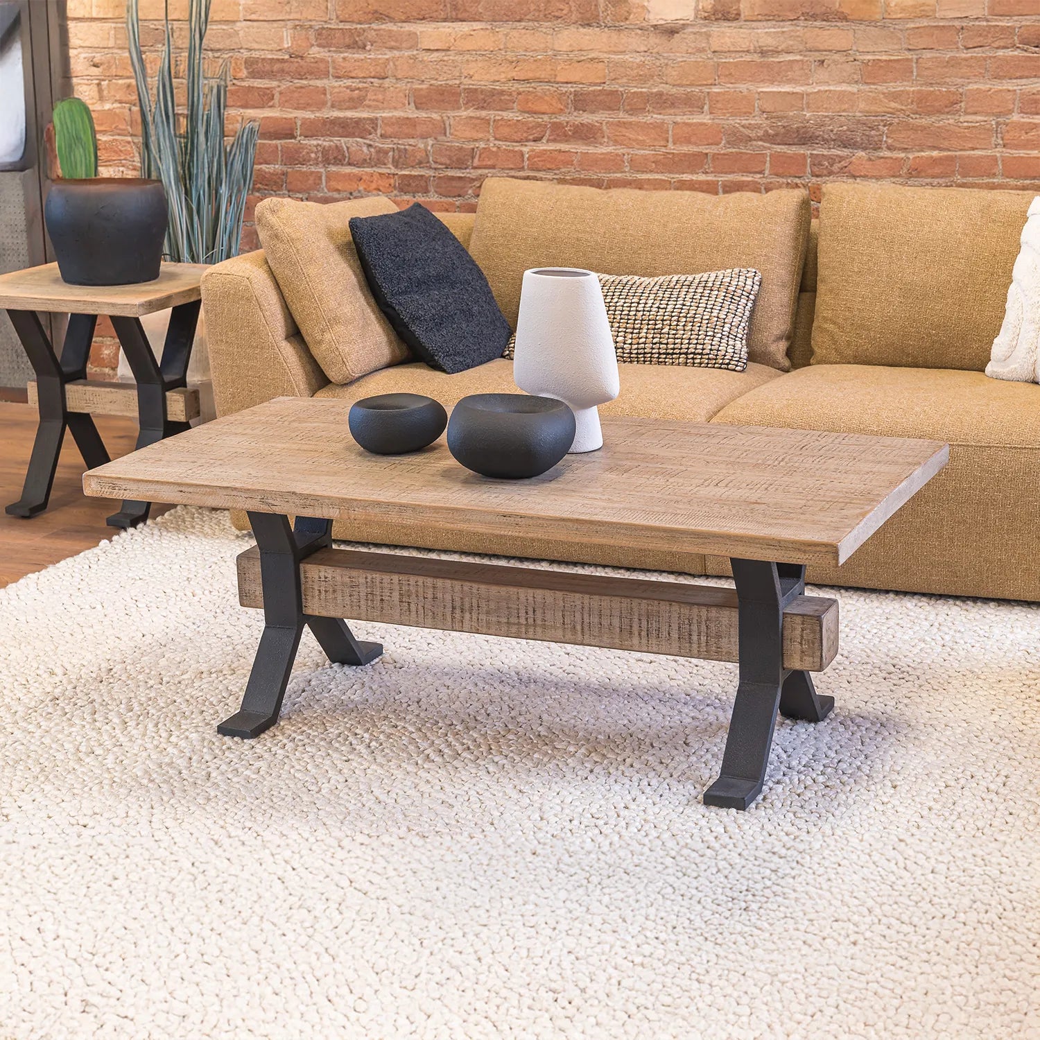 Montauk Reclaimed Pine Coffee Table in Wax Finish