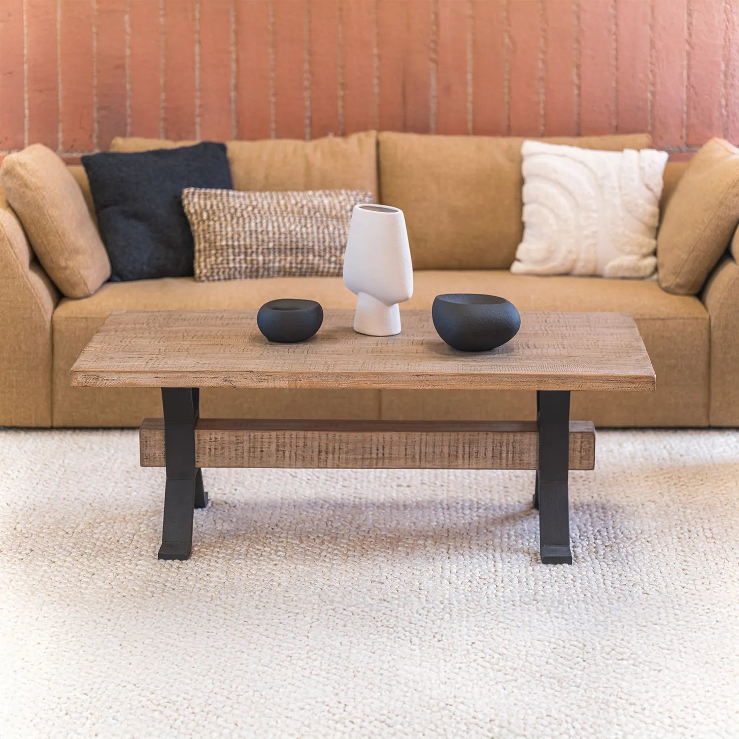 Montauk Reclaimed Pine Coffee Table in Wax Finish