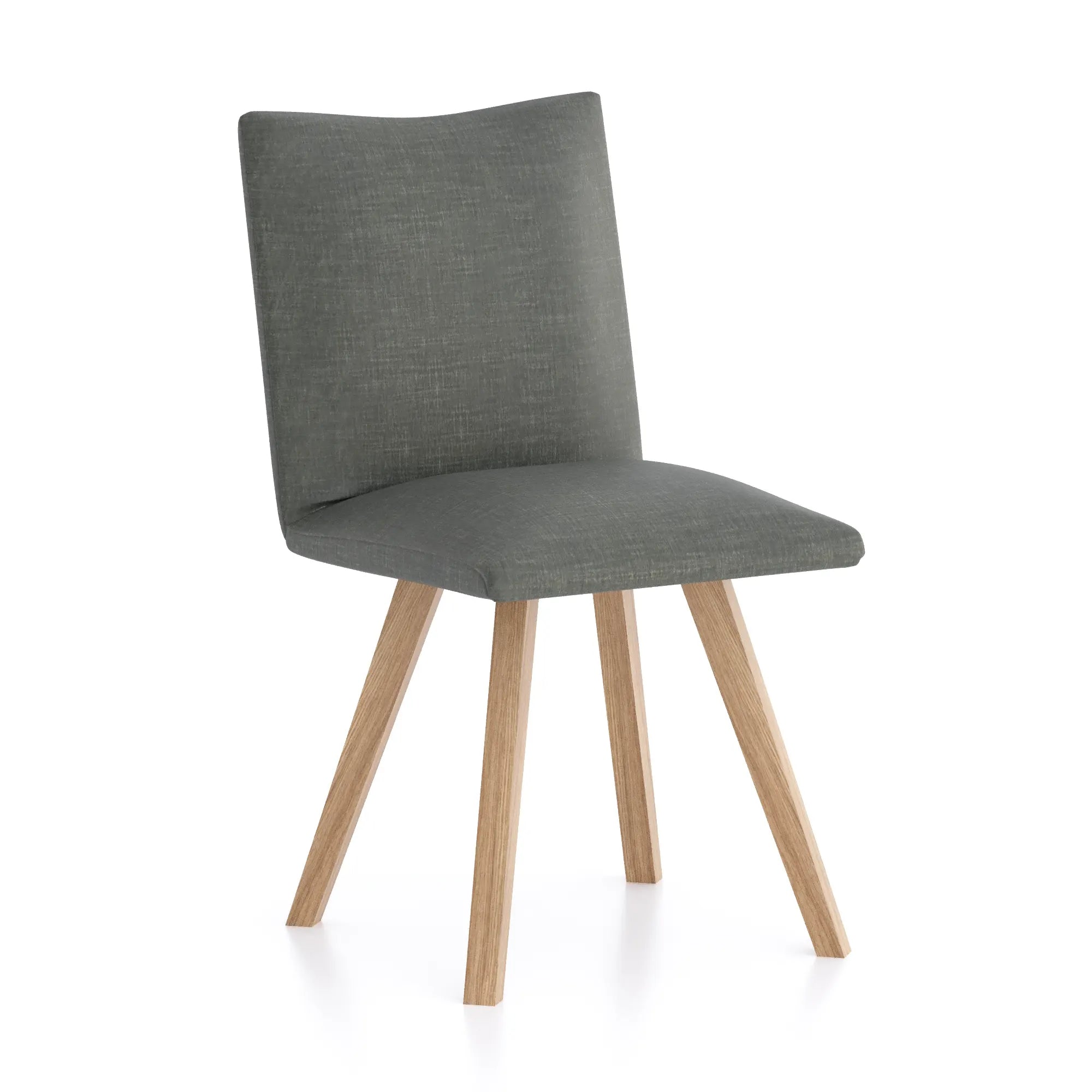 Milano Fabric and White Oak Dining Chair, also available in Smoked Oak - Nutmeg Chair 