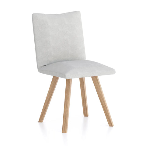 Milano Fabric and White Oak Dining Chair, also available in Smoked Oak - Linen Chair  