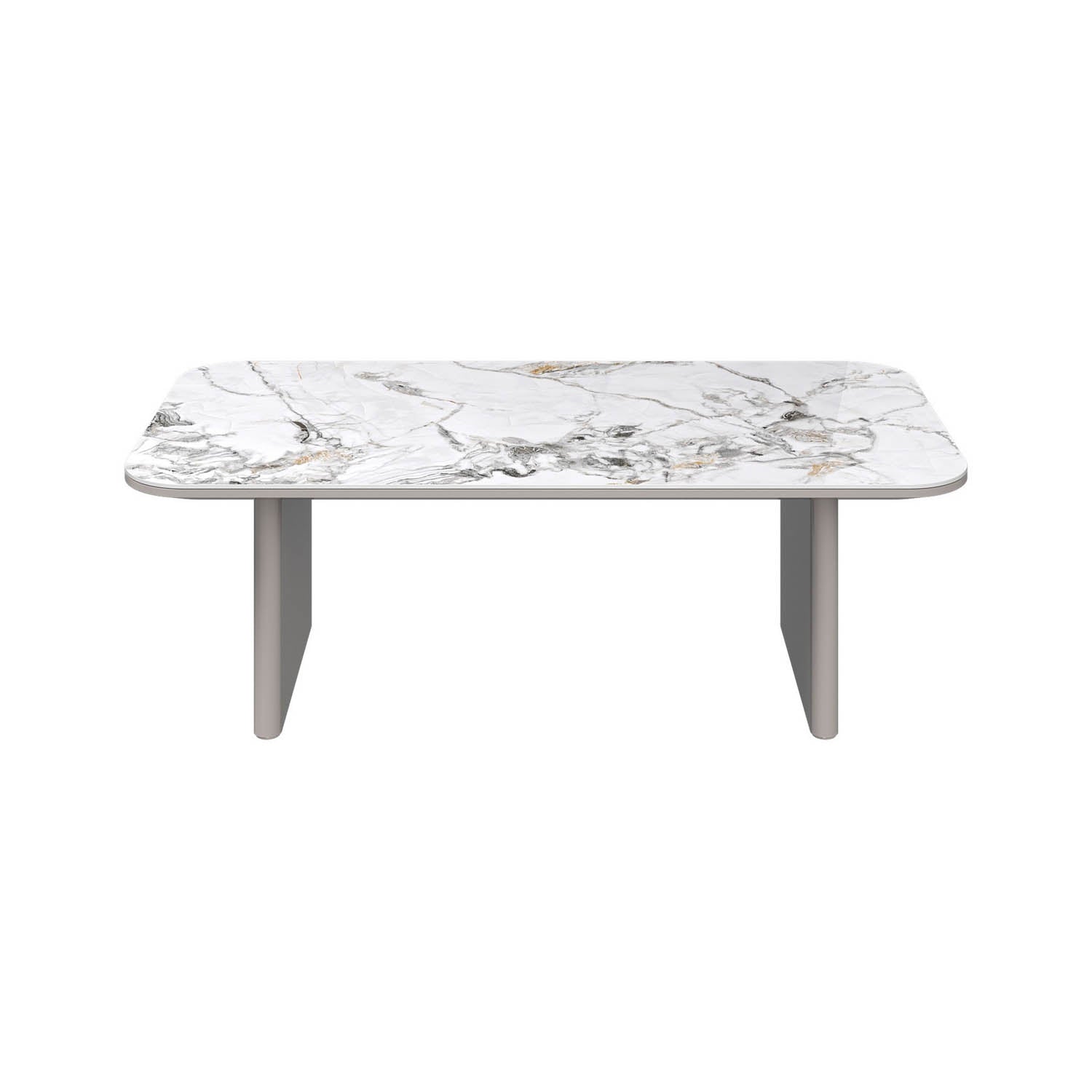 Milan White Sintered Stone Ceramic Top Coffee Table