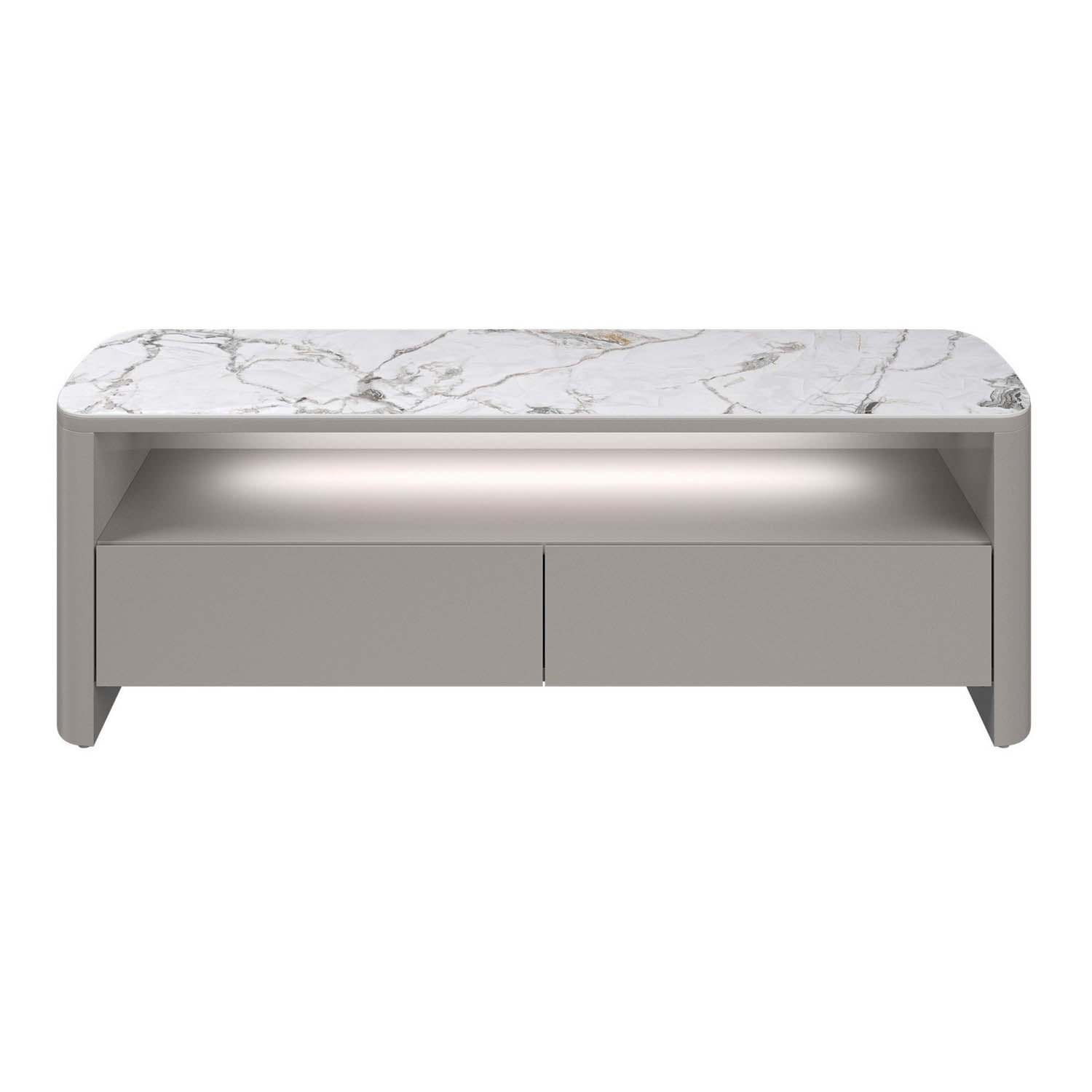 Milan TV-Unit with White Ceramic Top