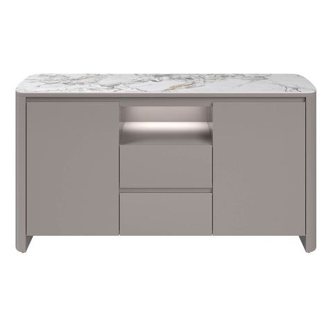 Milan 2 Door 2 Drawer Sideboard with White Ceramic Top