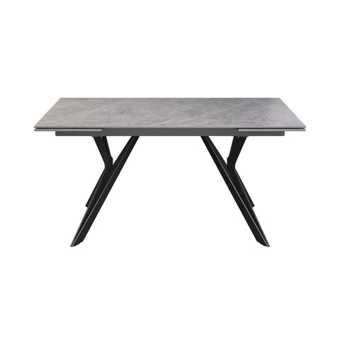 Murano 180-260cm Mid Grey Ceramic Extending Dining Table, Can accommodate up to 10 Dinners Large Extending Dining Table