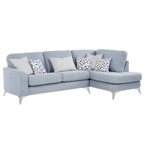 Mallory Modern Italia Fabric 3 Seater Chaise