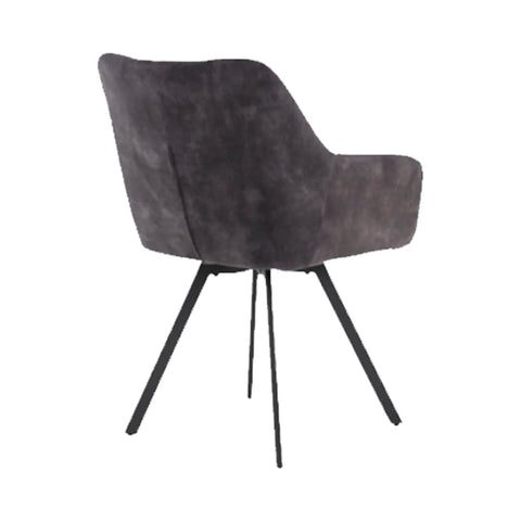 Mario Charcoal Jade Velvet Fabric Dining Chairs - Set of 4