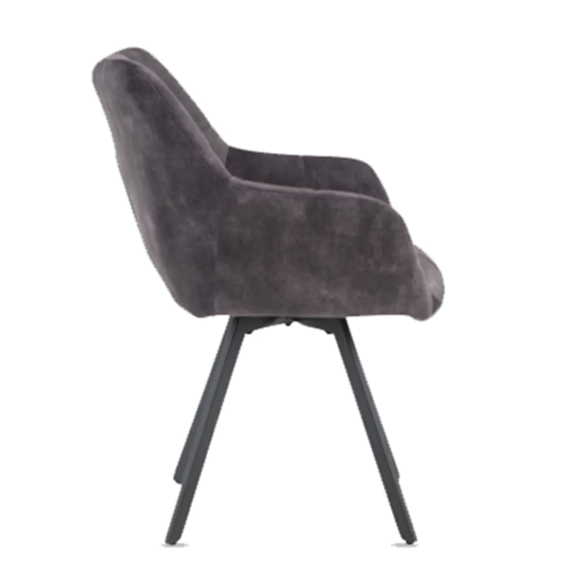 Mario Charcoal Jade Velvet Fabric Dining Chairs - Set of 4