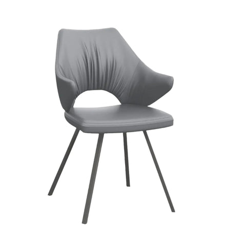 Marlow Grey Leather Dining Chairs