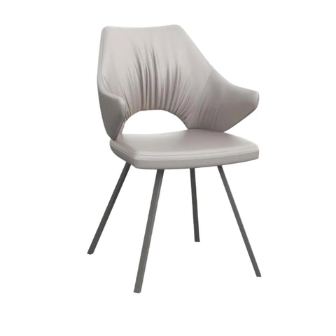 Zolo Taupe Leather Modern Dining Chairs