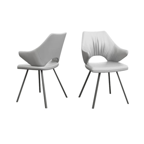 Zolo White Leather Dining Chairs