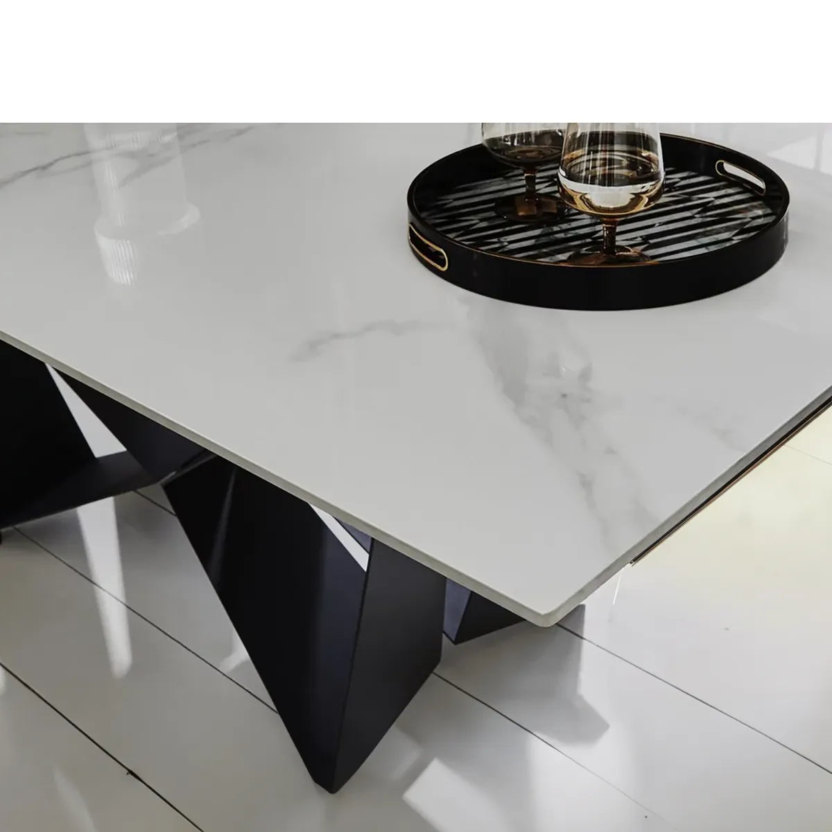 Marvel Black 2M Ceramic Extending Dining Table