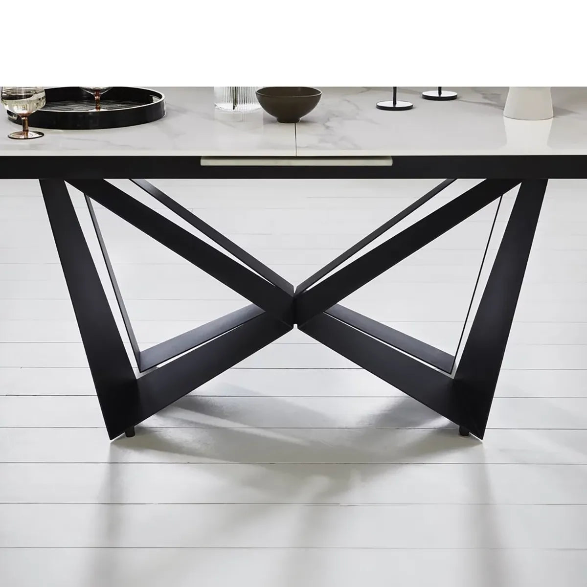 Marvel Black 2M Ceramic Extending Dining Table