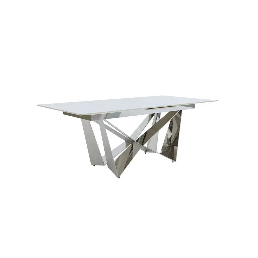 Marvel Chrome Extending Dining Table