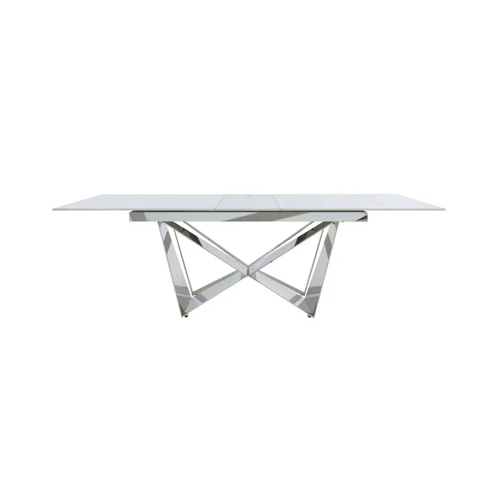 Marvel Chrome Extending Dining Table