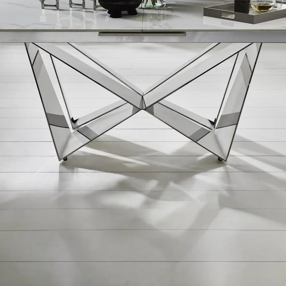 Marvel Chrome Extending Dining Table