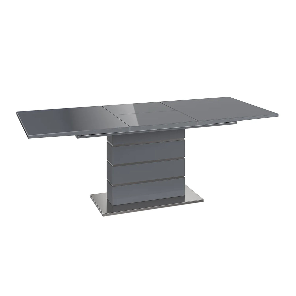 Massimo 160-220cm High Gloss Grey Extending Dining Table