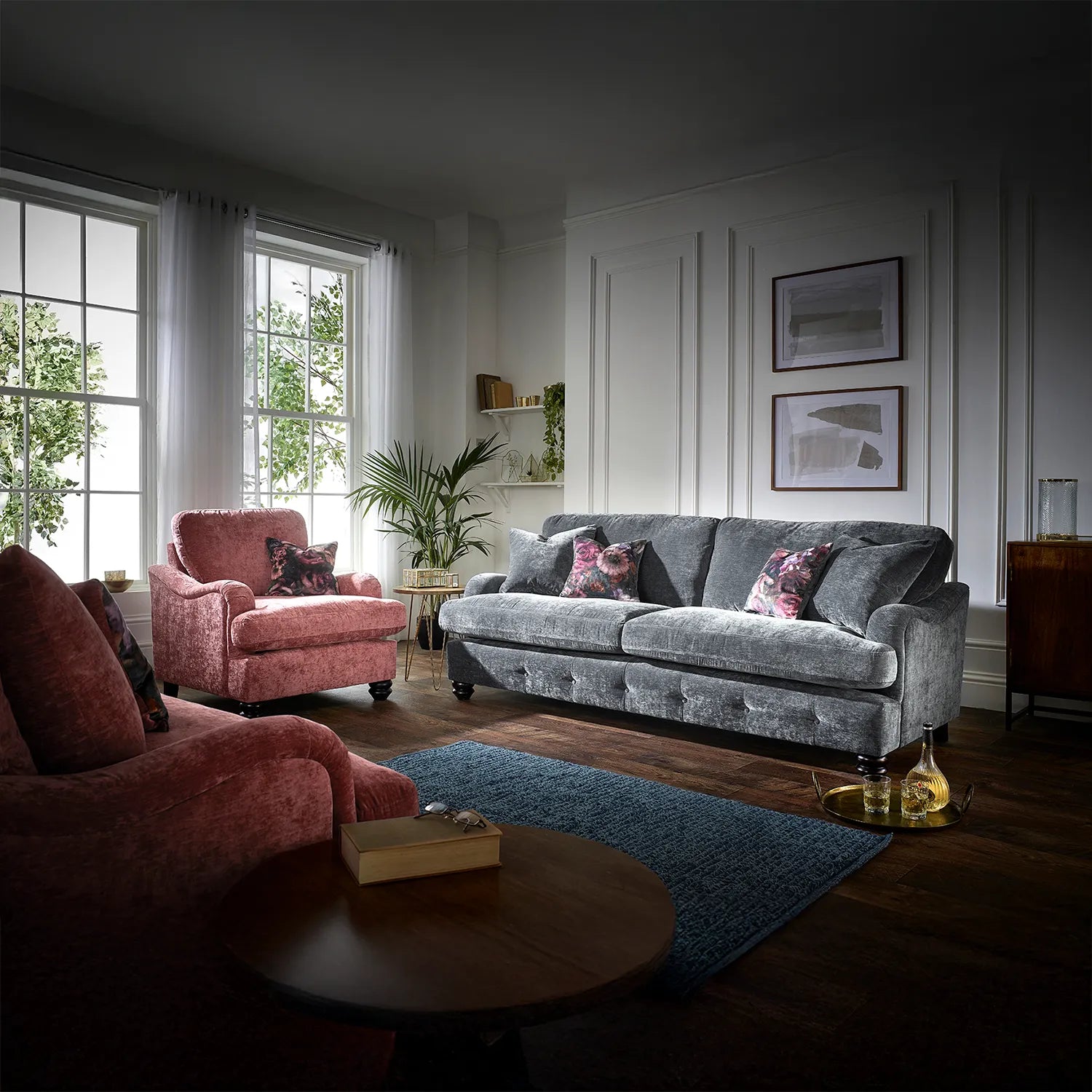 Melanie Fabric Corner Sofa Group