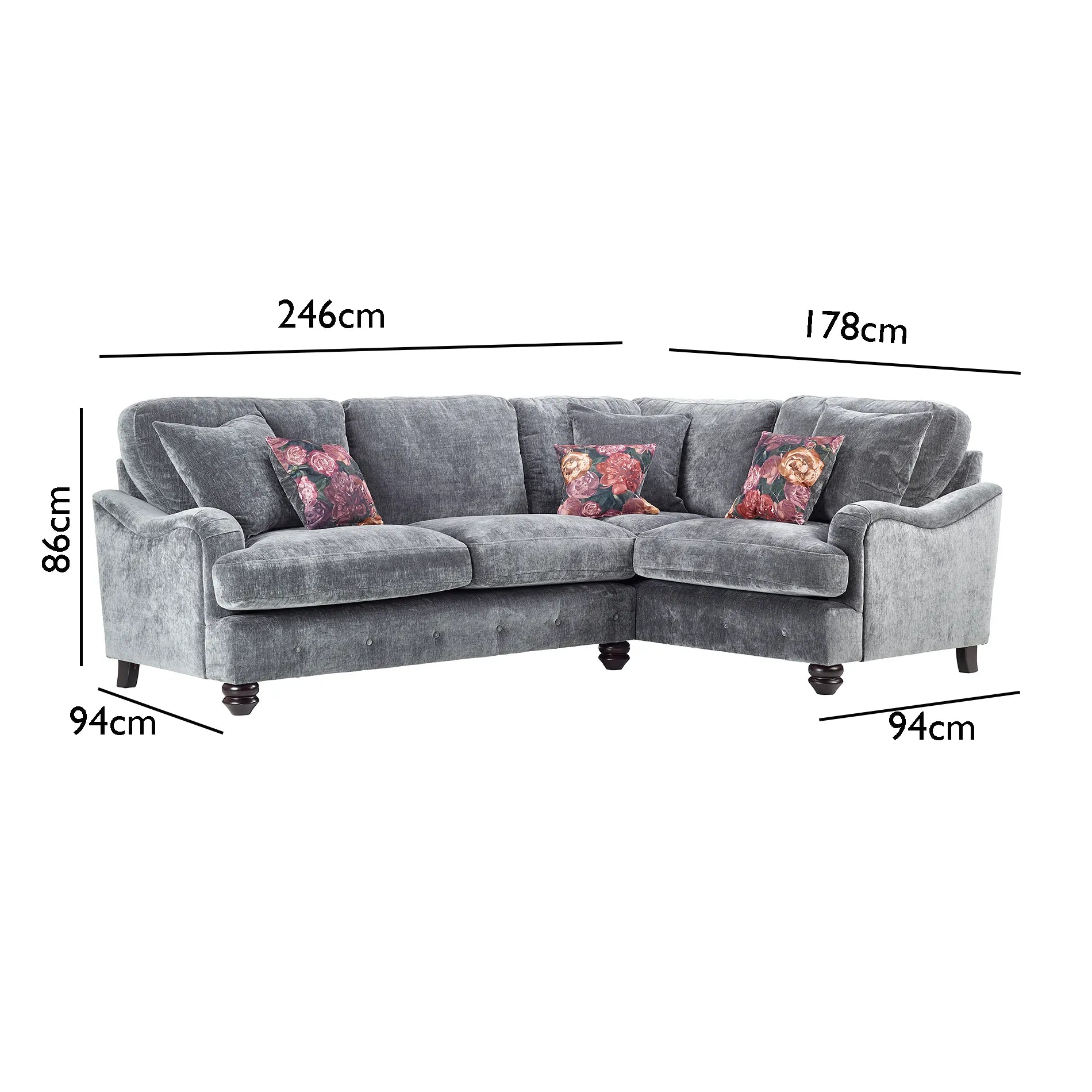 Melanie Fabric Corner Sofa Group