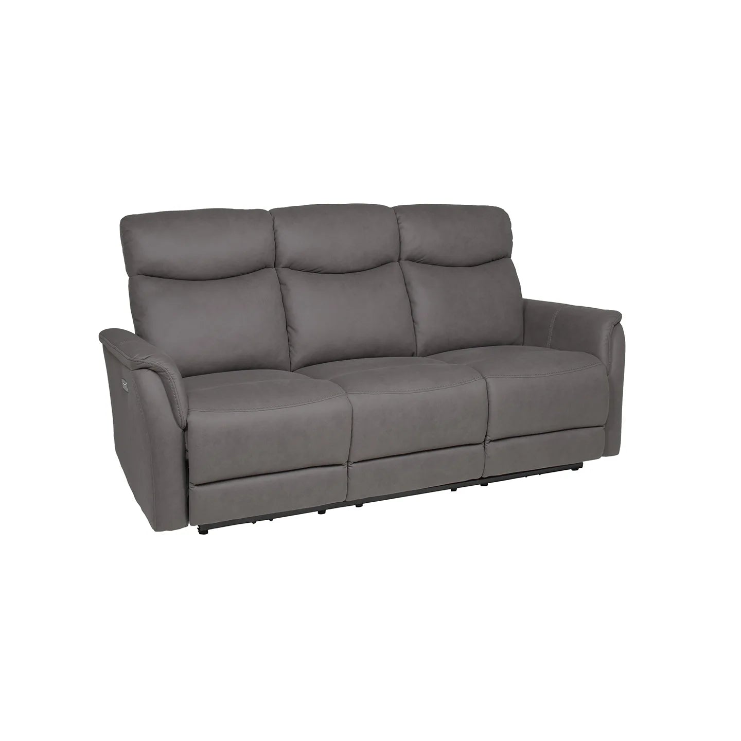 Clark Grey Fabric 3 Seater Electric Recliner Sofa