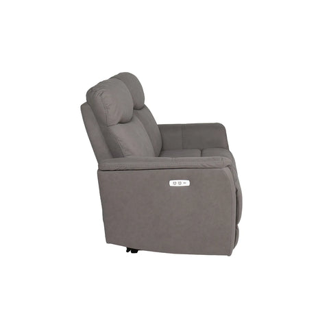 Clark Grey Fabric 2 Seater Electric Recliner Sofa