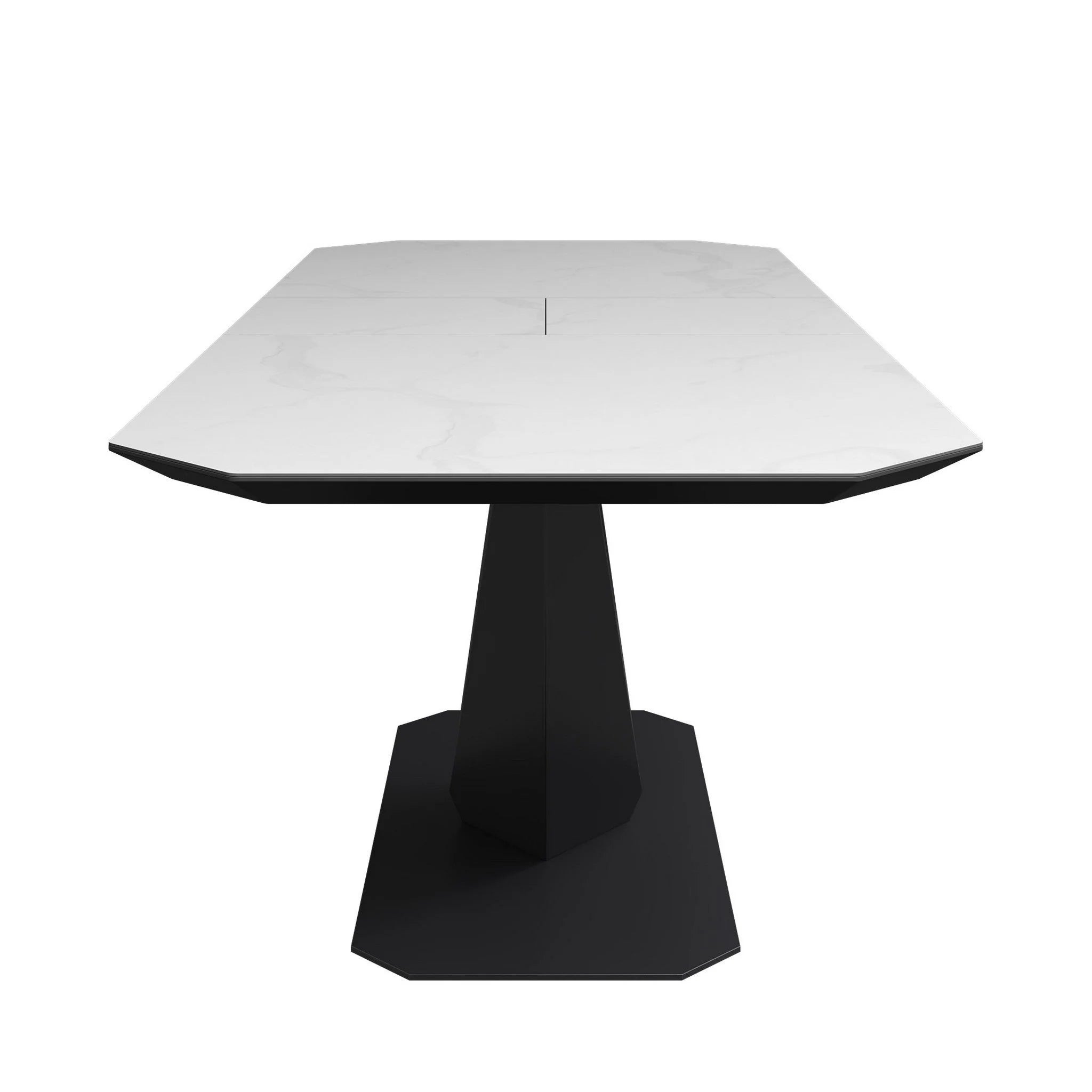 Merlin Matte White Ceramic Extending Dining Table - 180-220cm