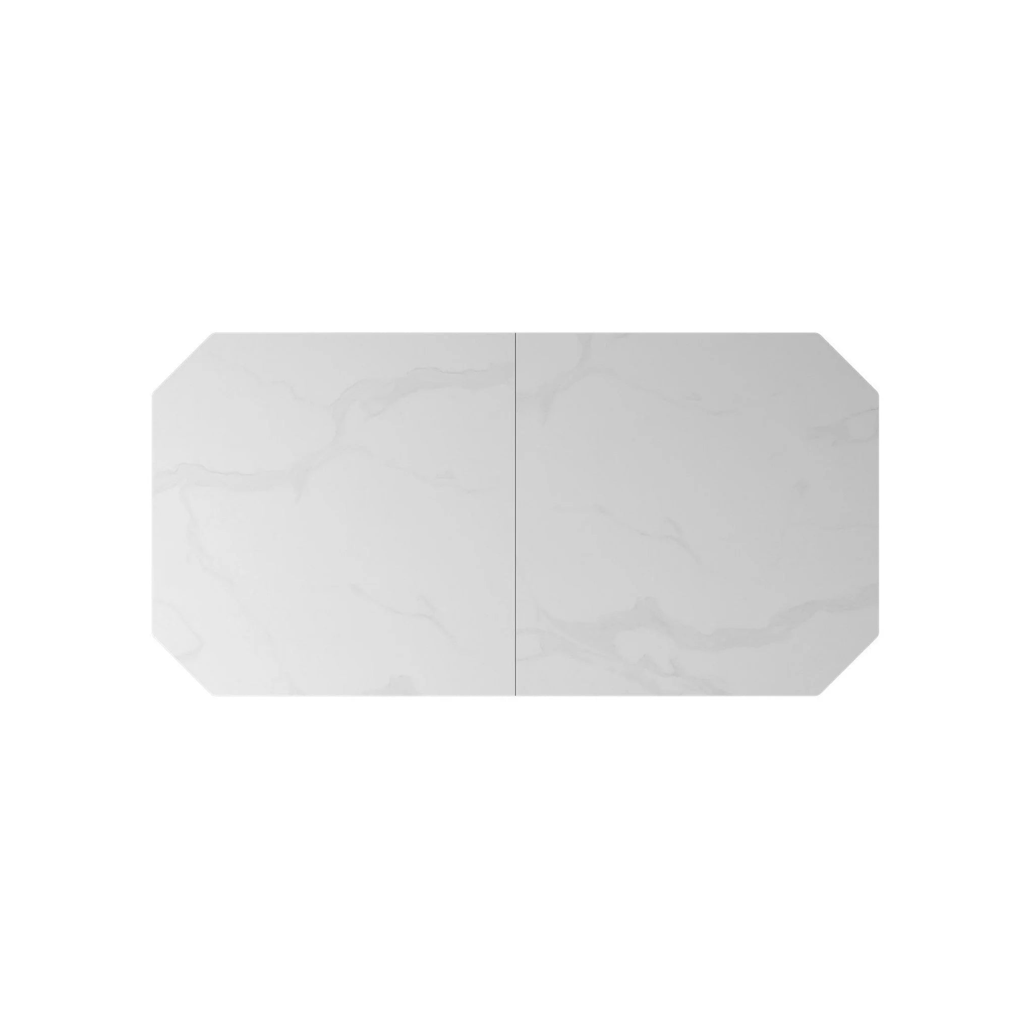 Merlin Matte White Ceramic Extending Dining Table - 180-220cm
