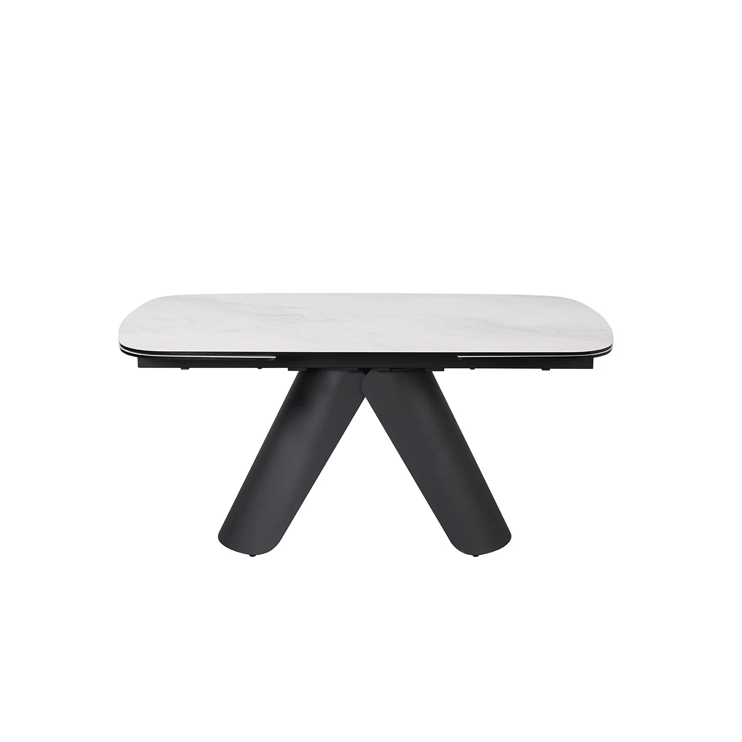 Perla White Ceramic Extending Dining Table