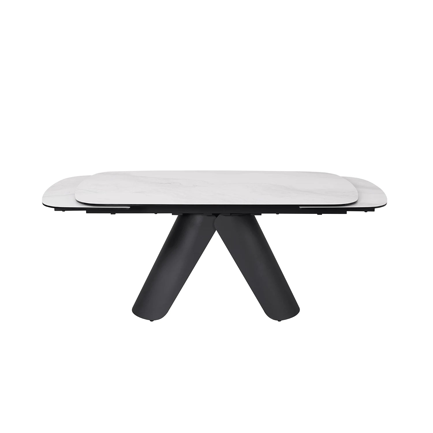 Perla Ext Dining Table with 4 Perla Carver Swivel Chairs