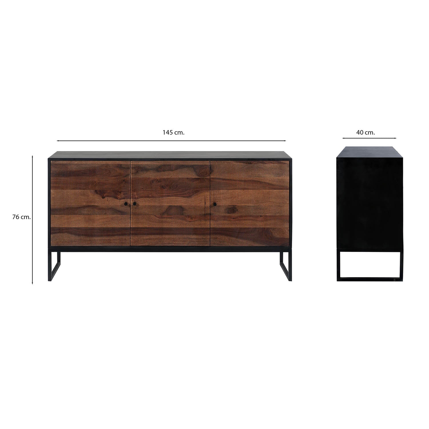 Milo 3 Door Wooden Sideboard